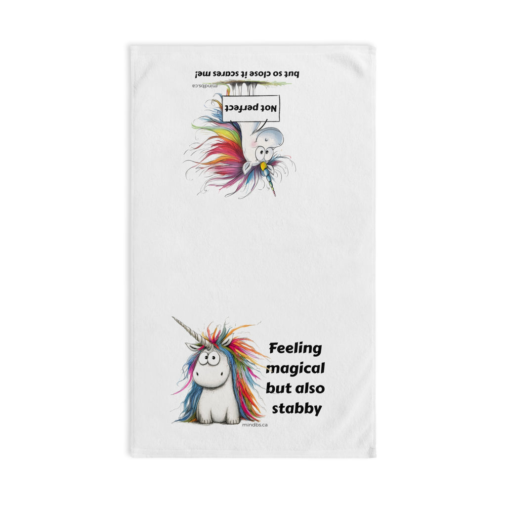 Magical Unicorn Hand Towel, Whimsical Bathroom Decor, Sassy gift for friends, Fun Unicorn Towel, Funny Towels for Home