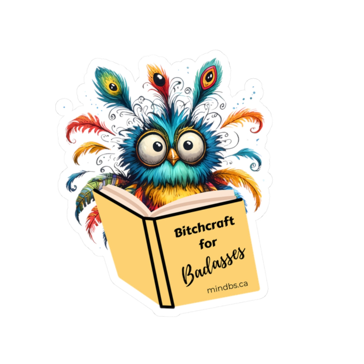 Bitchcraft for Badasses, Colorful Owl Kiss-Cut Stickers, Perfect for Book Lovers, Classroom Decor, Fun Gifts, Birthday Presents, Creative Journaling