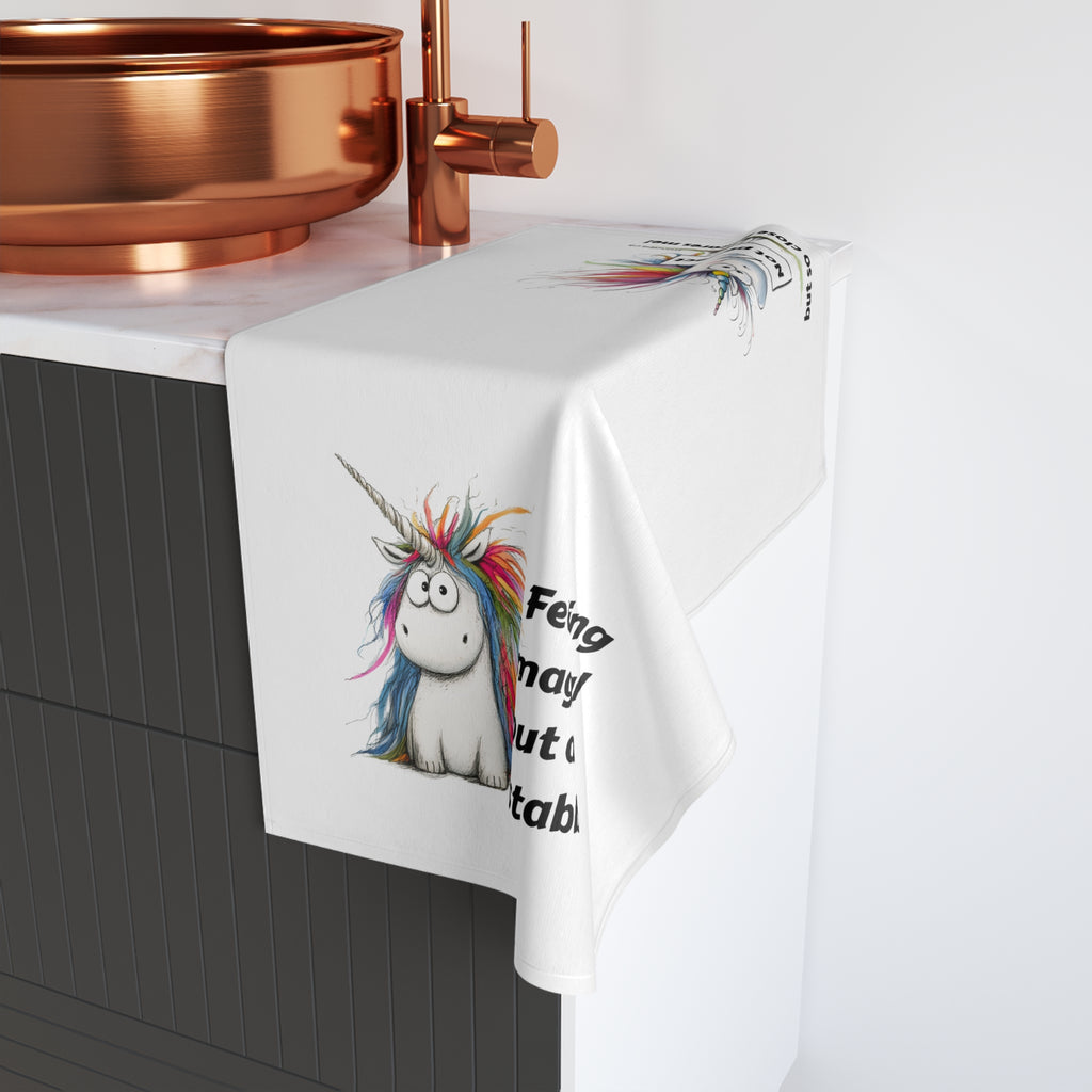 Magical Unicorn Hand Towel, Whimsical Bathroom Decor, Sassy gift for friends, Fun Unicorn Towel, Funny Towels for Home