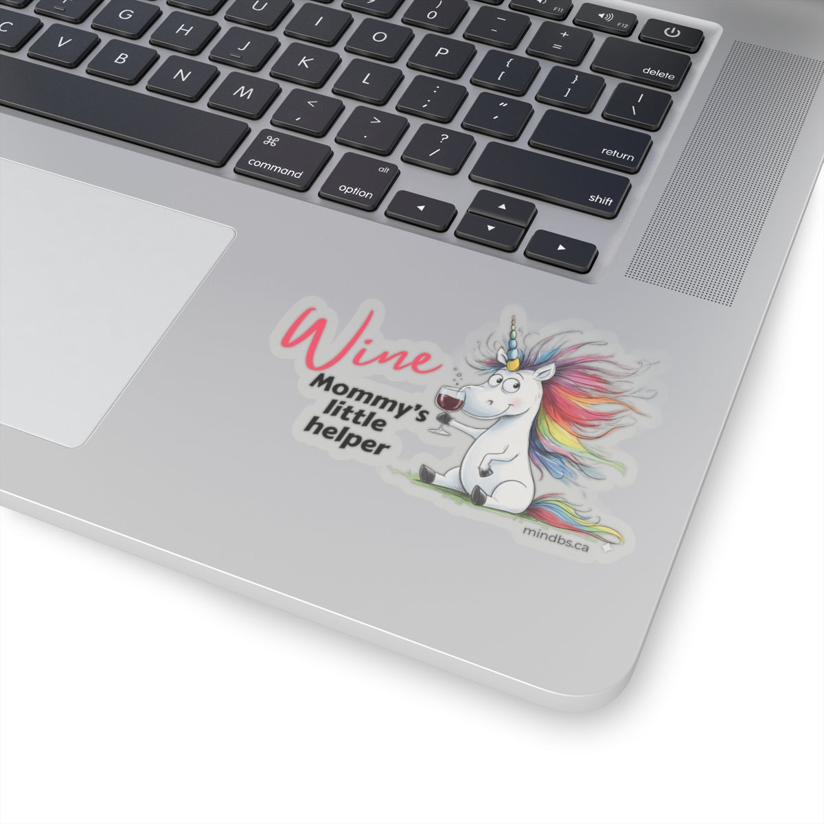 Wine Mommy's little helper Unicorn Kiss-Cut Stickers - Gift for friends
