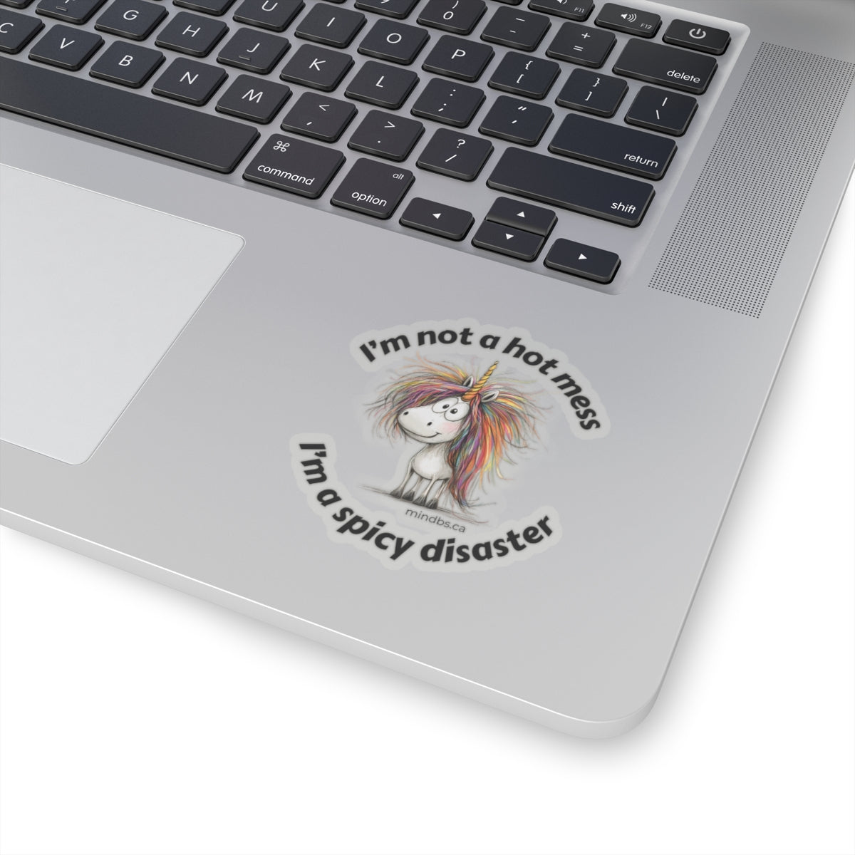 I'm not a Hot Mess I'm a Spicy Disaster, Whimsical Unicorn Kiss-Cut Stickers, Fun Desk Decor, Colorful Laptop Stickers, Unique Gift for Teens, Quirky Humor Stickers, Spicy [...]