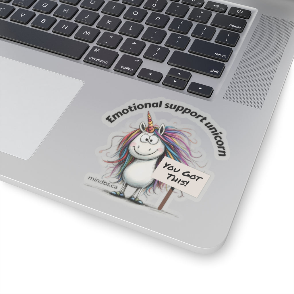 Emotional Support Unicorn Stickers | Cheerful Décor for Laptops, Water Bottles, Planners, Gifts