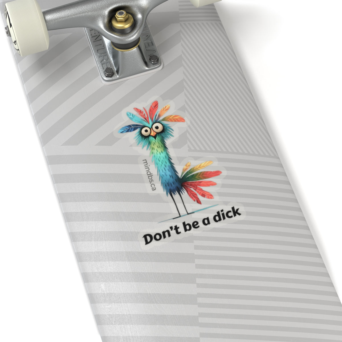 Don't be a dick - Whimsical Bird Kiss-Cut Stickers, Funny Laptop Decals, Humorous Gift, Quirky Home Decor