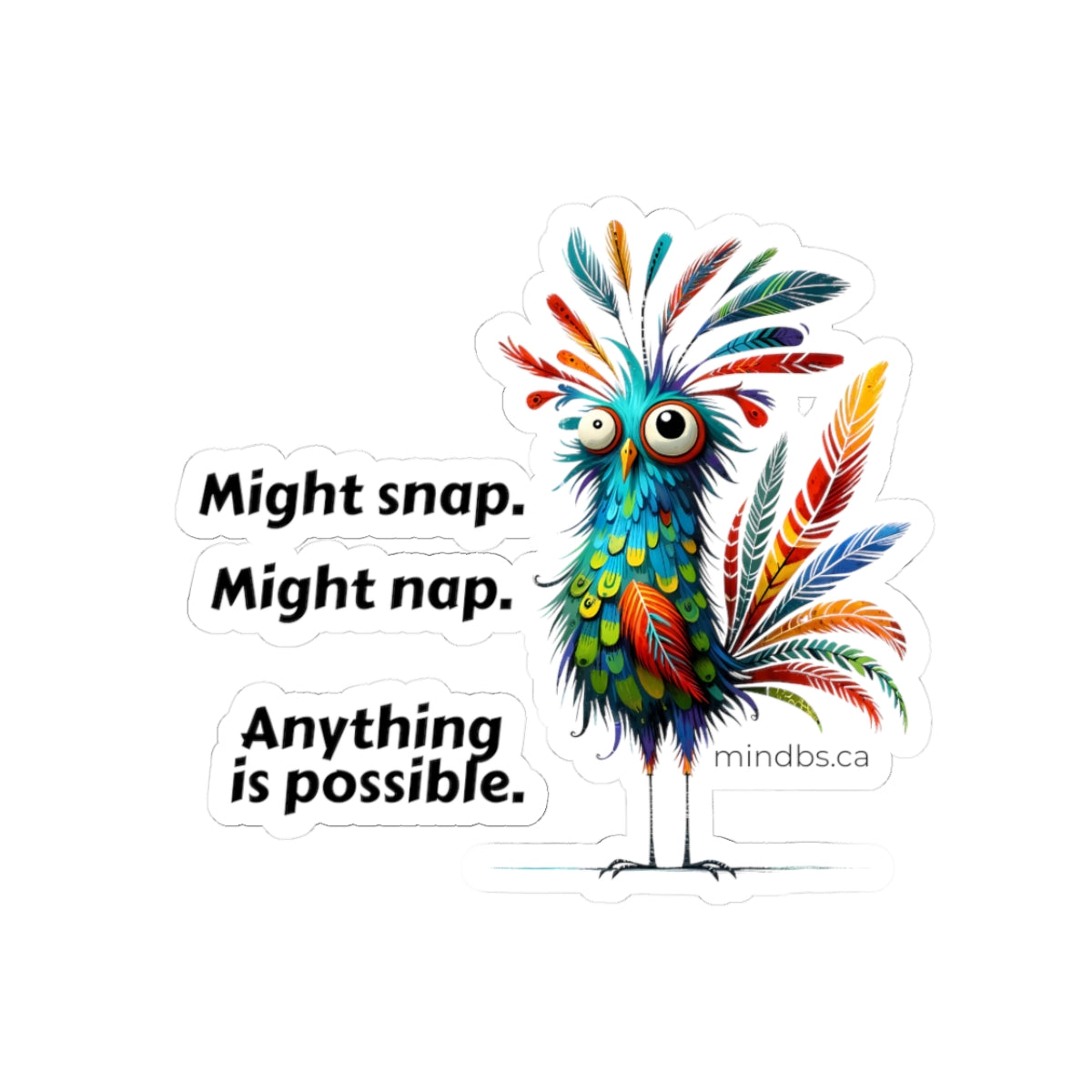 Colorful Animal Quote Stickers, Inspirational Laptop Decor, Fun Wall Art, Unique Gift for Friends, Cheerful Home Decor, Playful Nature Decor