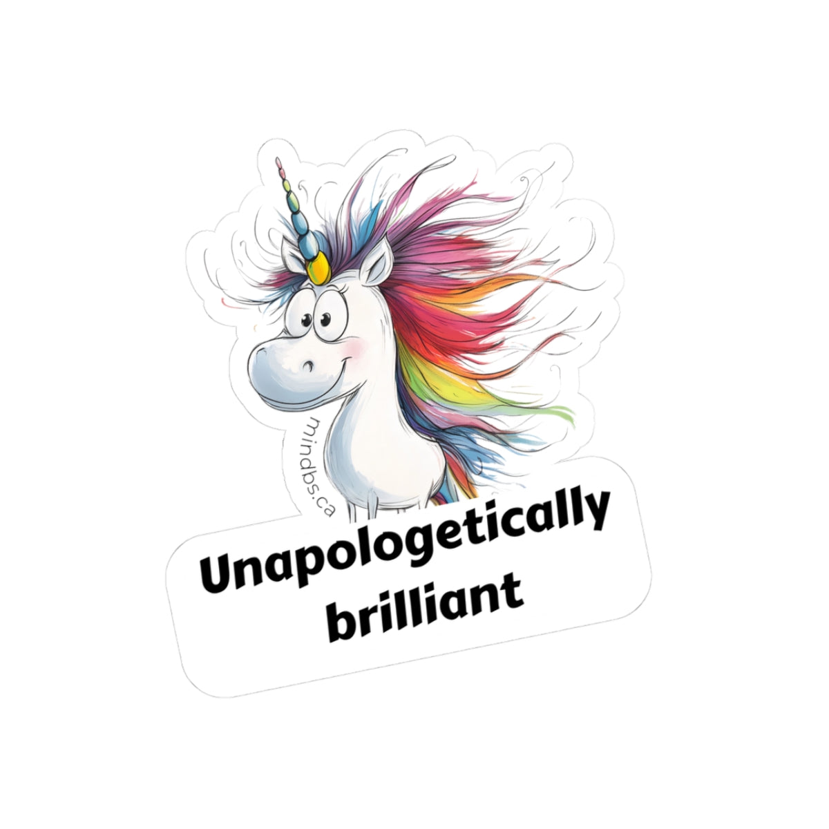 Unapologetically Brilliant, Colorful Unicorn Kiss-Cut Stickers | Unapologetically Brilliant | Fun Decor for Laptops, Water Bottles, Gift Ideas, Kids' Parties