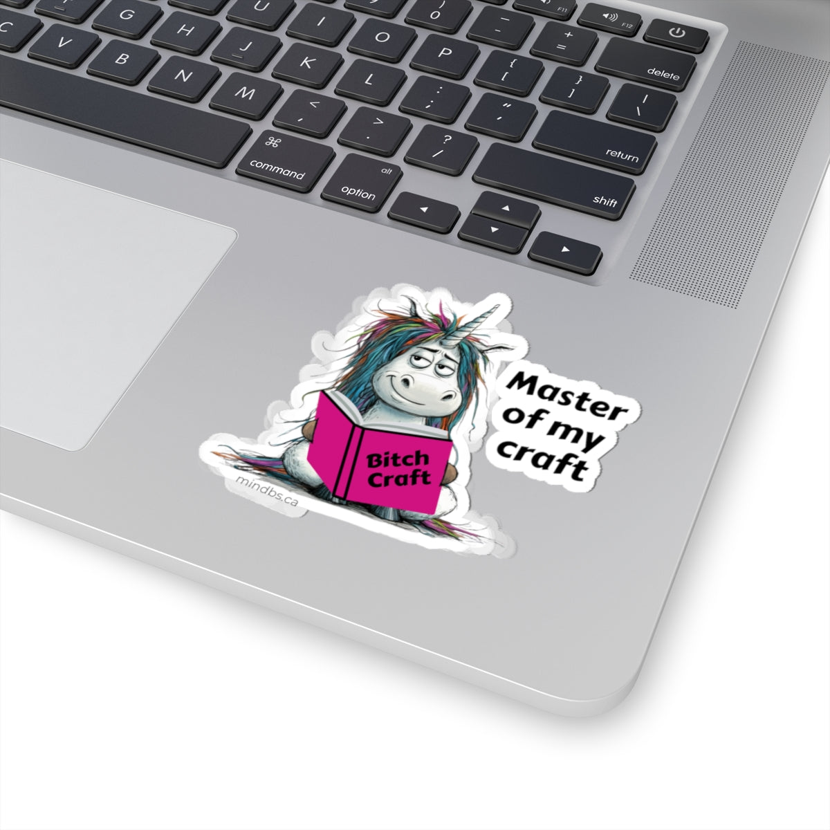 Bitch craft, Funny Colorful Unicorn Laptop Decal, Quirky Gift for Friends, Motivational Sticker