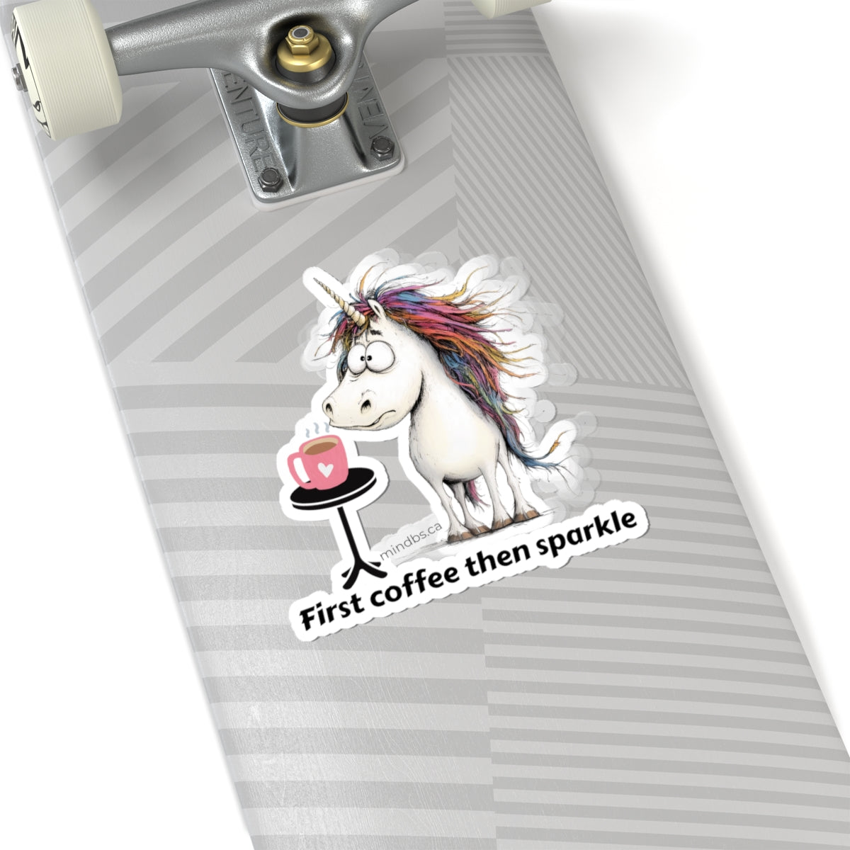 First Coffee then Sparkle Unicorn Coffee Kiss-Cut Stickers | Whimsical Planner Decor, Coffee Lover Gift, Cute Unicorn Art, Fun Wall Decor, Personalized Journal