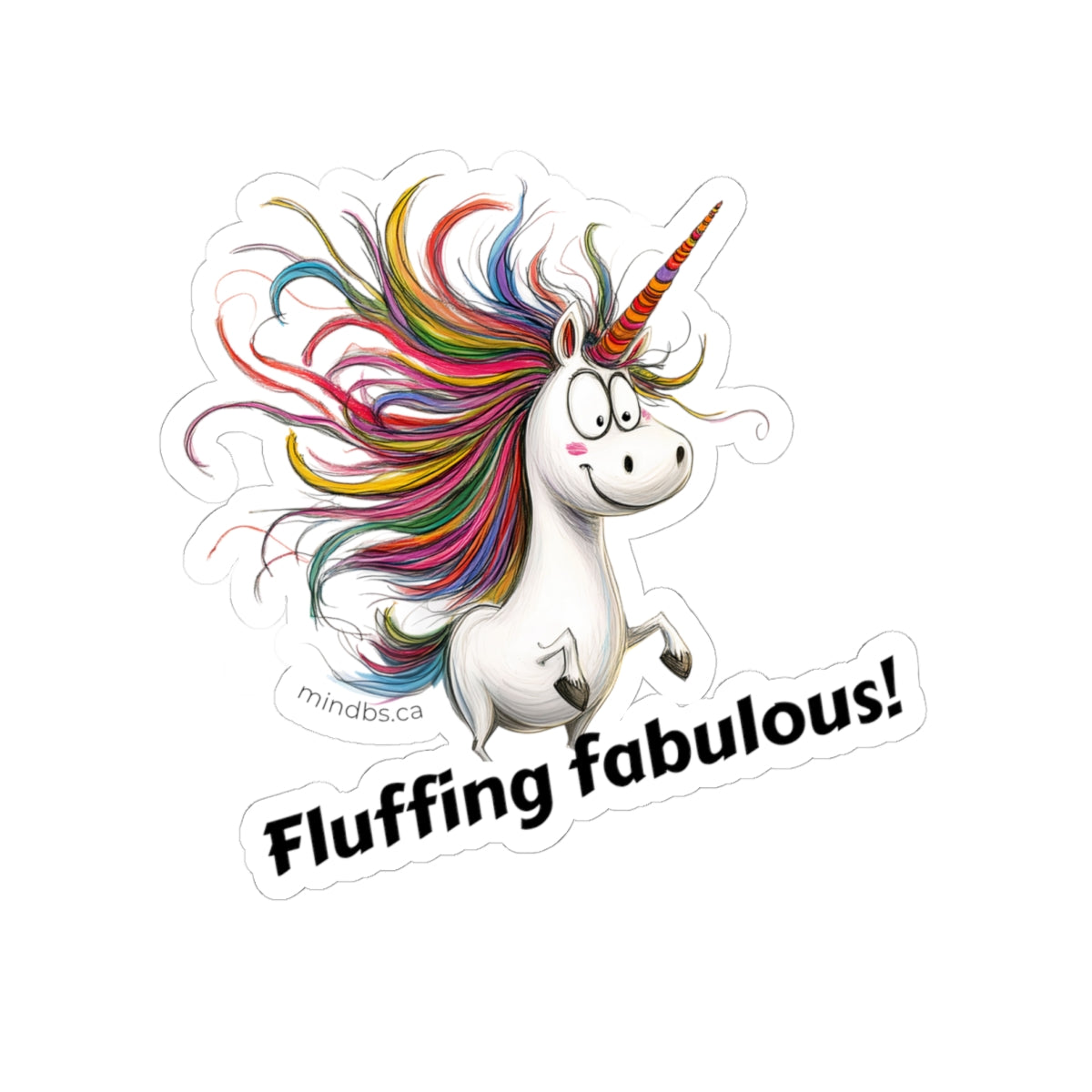 Fluffin Fabulous Unicorn Stickers | Cheerful Décor for Laptops, Water Bottles, Planners, Gifts