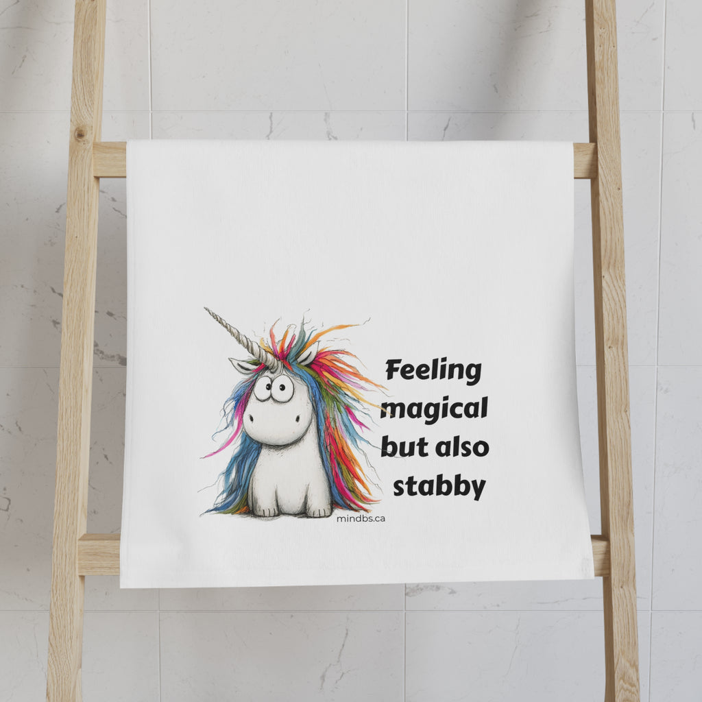 Magical Unicorn Hand Towel, Whimsical Bathroom Decor, Sassy gift for friends, Fun Unicorn Towel, Funny Towels for Home