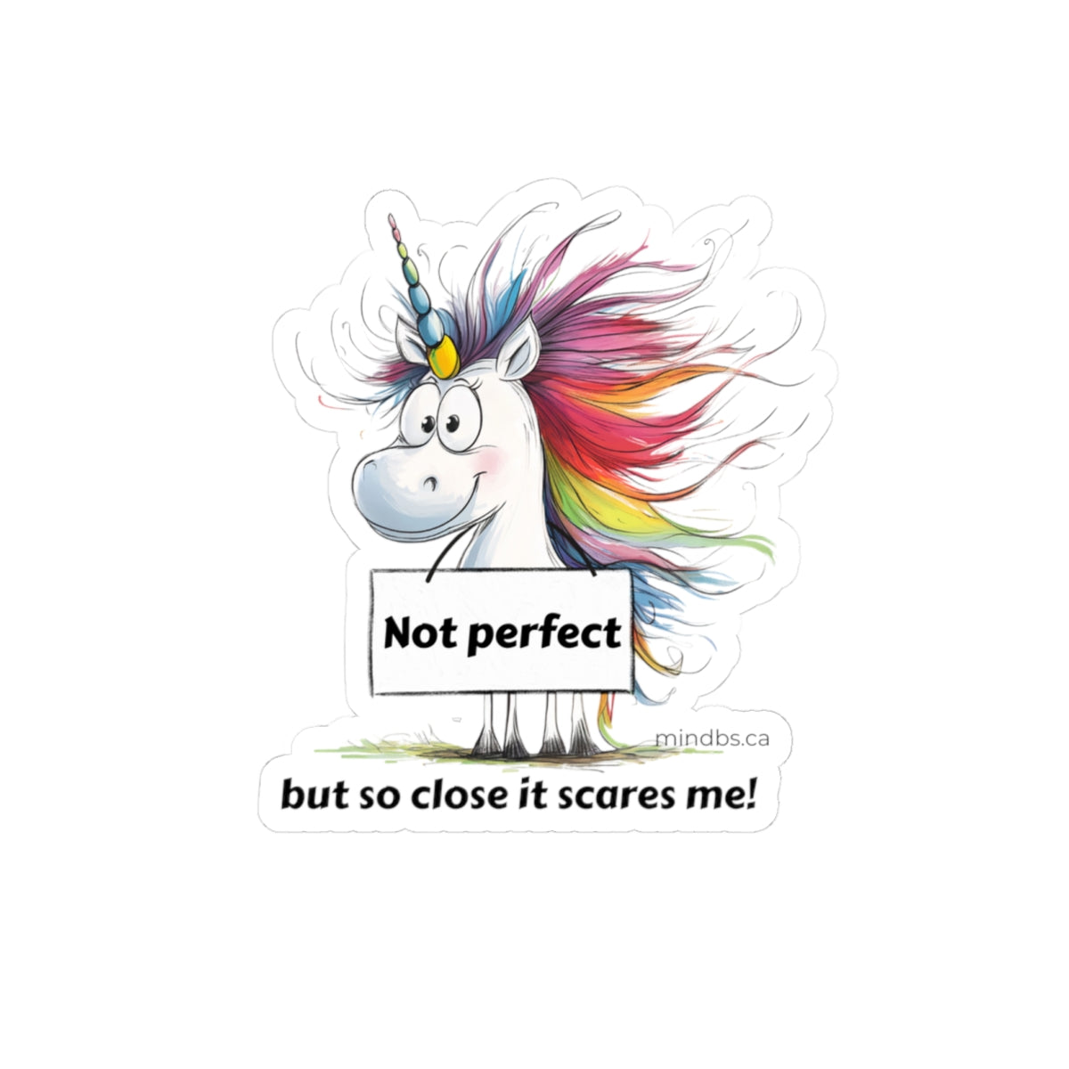 Not Perfect (but so close it scares me) - Whimsical Unicorn Kiss-Cut Stickers | Fun Decor for Laptops, Notebooks, Water Bottles, Gifts for Kids & Teens, Perfect for Birthdays & [...]