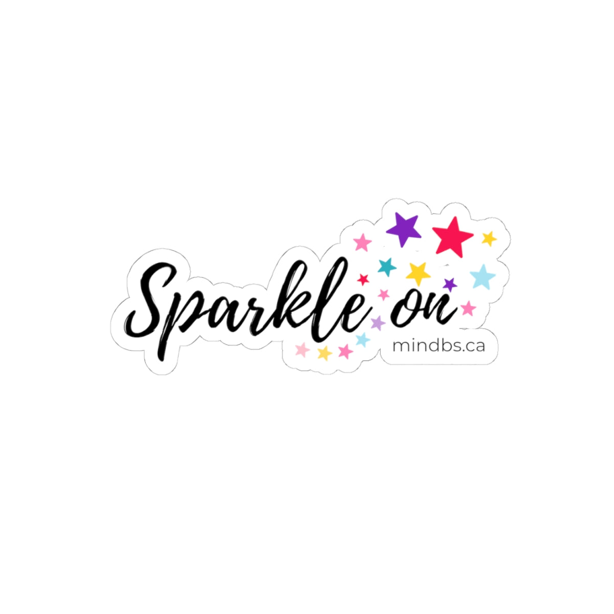Sparkle On Kiss-Cut Stickers | Colorful Star Decals for Laptops, Journals, Bumpers, Gifts, Party Favors