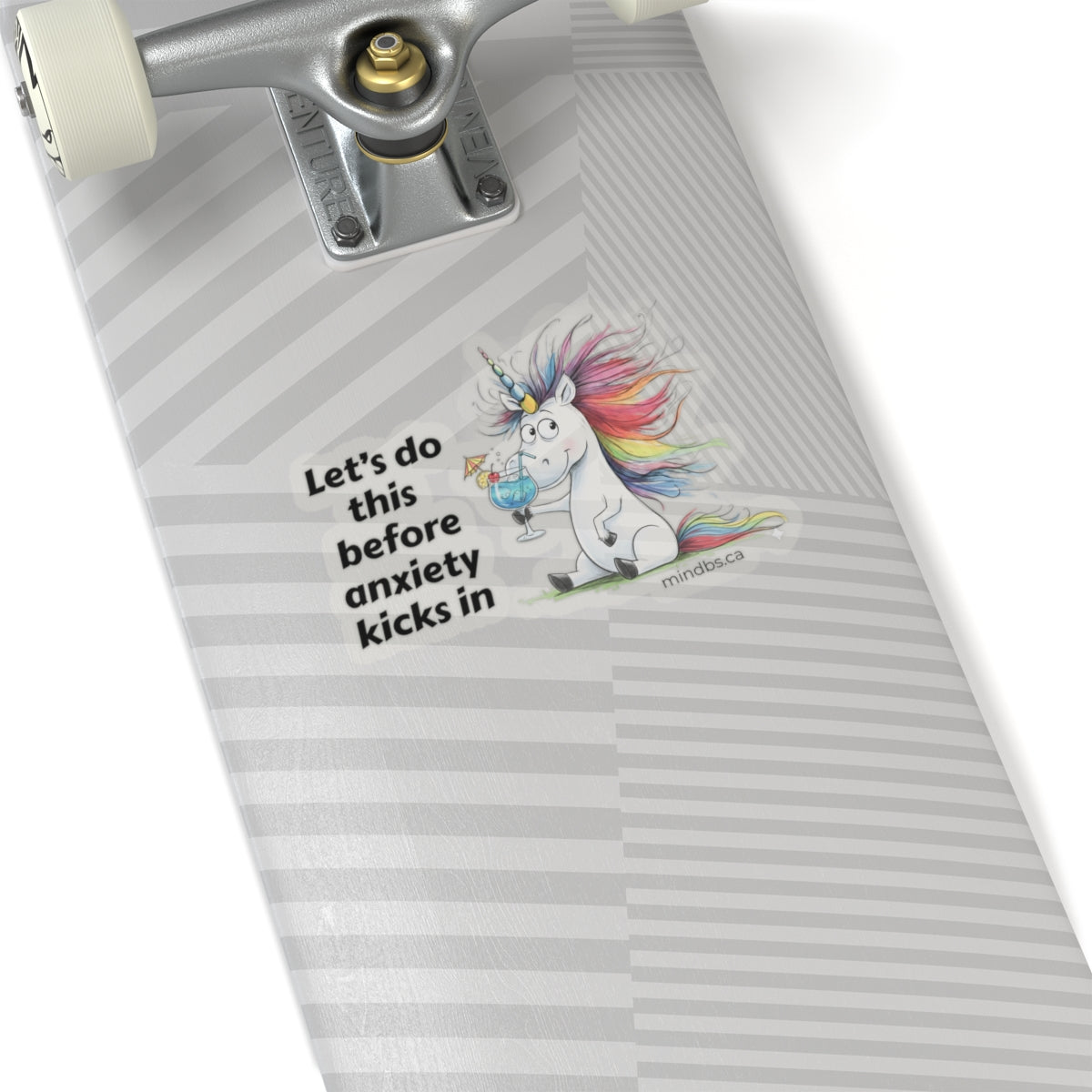Let's do this before anxiety kicks in, Whimsical Unicorn Stickers, Fun Laptop Decals, Quirky Party Favors, Creative Gift for Kids and Adults